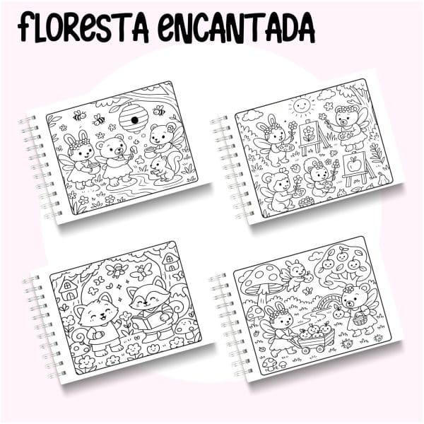 Livro de Colorir Floresta encantada - Imagem 2