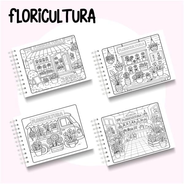 Livro de Colorir Floricultura - Imagem 2