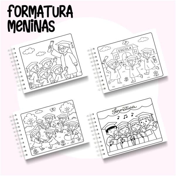 Livro de Colorir Formatura Meninas - Imagem 2
