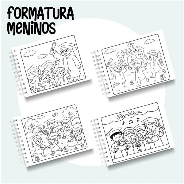 Livro de Colorir Formatura Meninos - Imagem 2