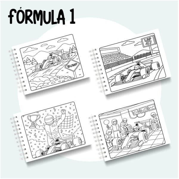 Livro de Colorir Fórmula 1 - Imagem 2