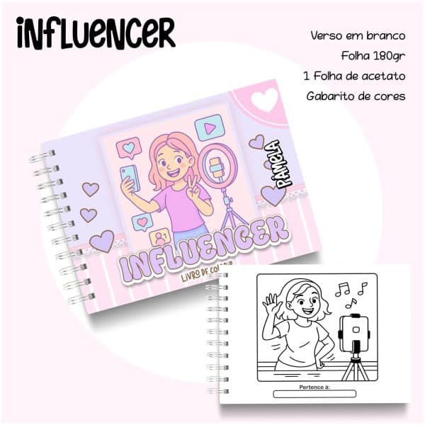 Livro de Colorir Influencer - Imagem 1