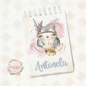Bloquinho Decorado A6 - Coruja Boho