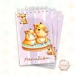 Mini Bloquinho - Capivara Menina - Mod 01 - Coleção 2025