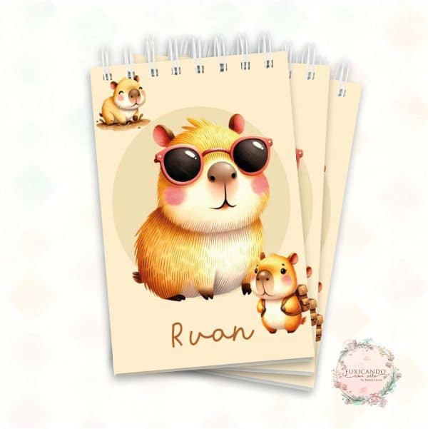 Mini Bloquinho - Capivara Menino - Mod 02 - Coleção 2025 - Imagem 1