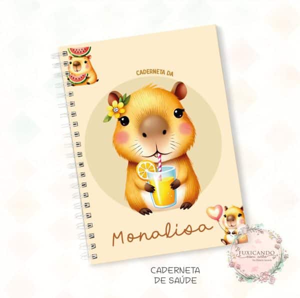 Caderneta de Saúde - Capivara Menina - Mod 02 - Coleção 2025 - Imagem 1
