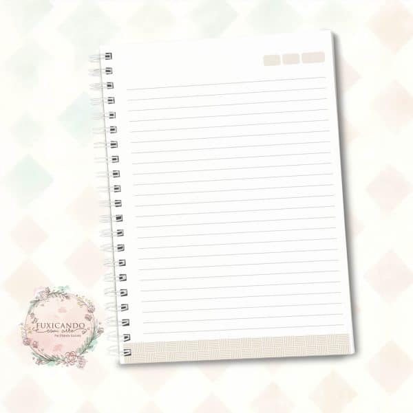 Caderno A5 - Neutro Geométrico Off White - Imagem 2