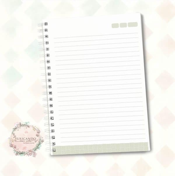 Caderno A5 - Neutro Geométrico Off White - Imagem 2