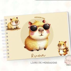 Caderno de Mensagens - Capivara Menino - Mod 02 - Coleção 2025