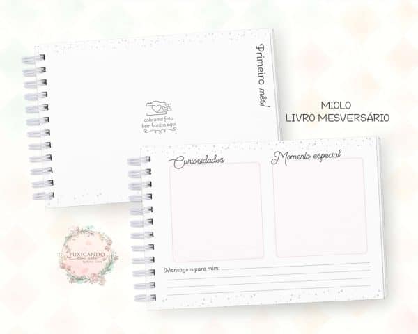 Livro de Mesversário - Capivara Menina - Mod 02 - Coleção 2025 - Imagem 4