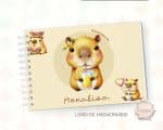 Livro de Mesversário - Capivara Menina - Mod 02 - Coleção 2025
