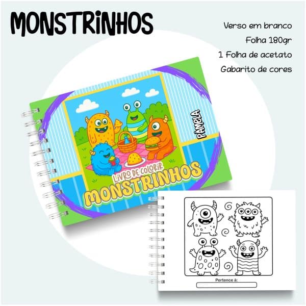 Livro de Colorir Monstrinhos - Imagem 1