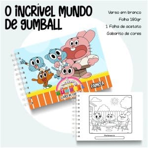 Livro de Colorir O incrível mundo de Gumball