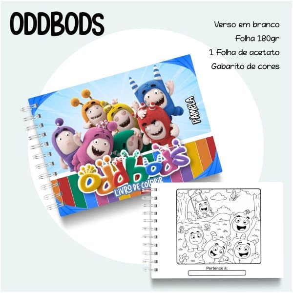 Livro de Colorir Oddbods - Imagem 1