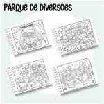 Livro de Colorir Parque de diversões - Imagem 2