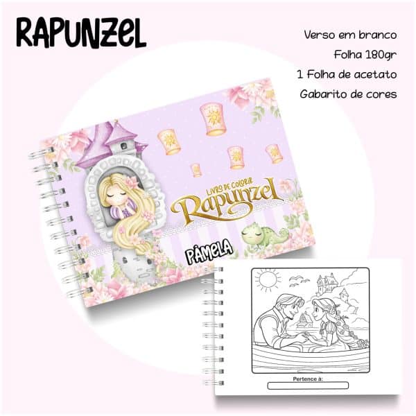 Livro de Colorir Rapunzel - Imagem 1