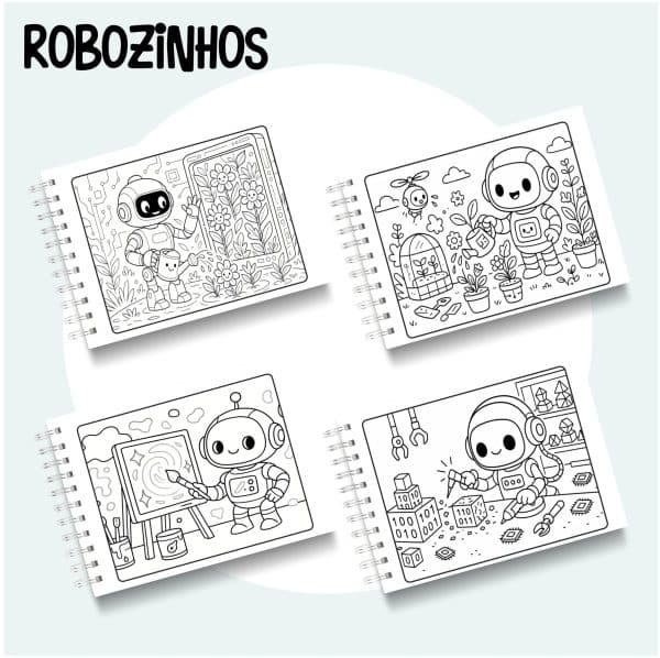Livro de Colorir Robozinhos - Imagem 2