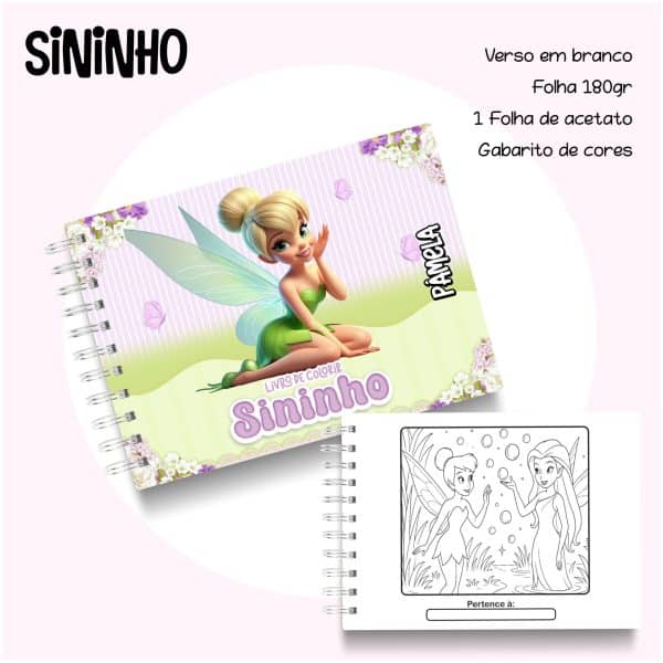 Livro de Colorir Sininho - Imagem 1