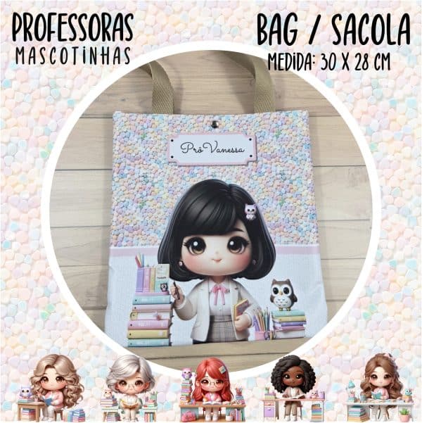 Bag/Sacola - PROFESSORA ESCOLHA A MASCOTINHA - Imagem 2