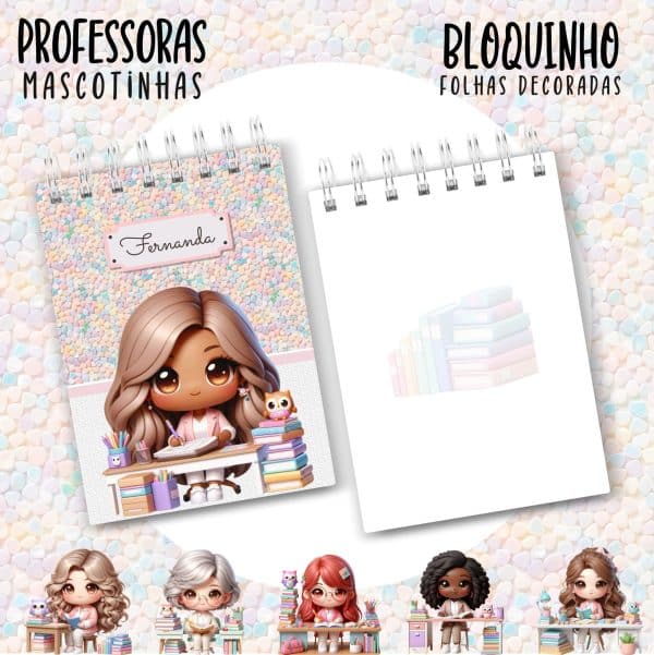 Bloquinho A6 - PROFESSORA ESCOLHA A MASCOTINHA - Imagem 4