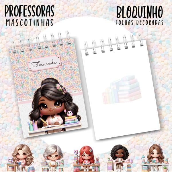 Bloquinho A6 - PROFESSORA ESCOLHA A MASCOTINHA - Imagem 5