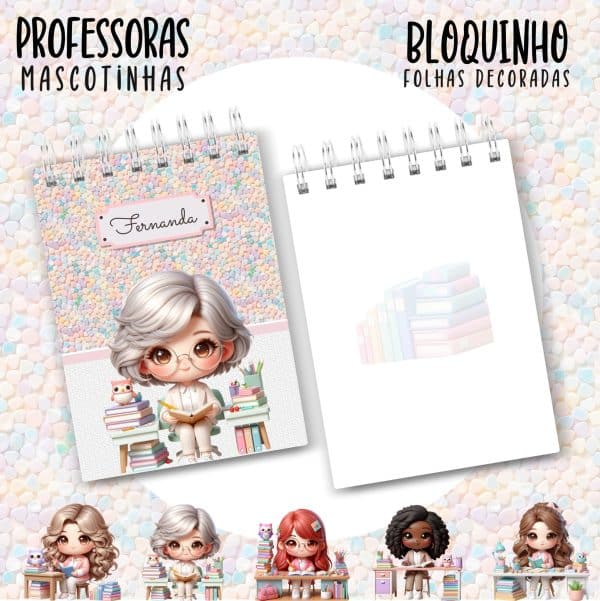 Bloquinho A6 - PROFESSORA ESCOLHA A MASCOTINHA - Imagem 7
