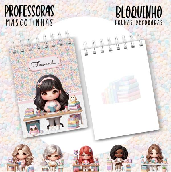 Bloquinho A6 - PROFESSORA ESCOLHA A MASCOTINHA - Imagem 9