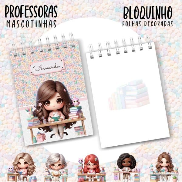 Bloquinho A6 - PROFESSORA ESCOLHA A MASCOTINHA - Imagem 10