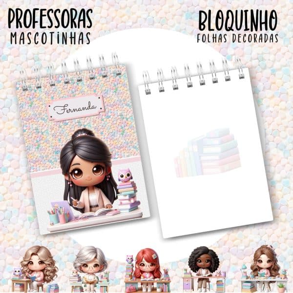 Bloquinho A6 - PROFESSORA ESCOLHA A MASCOTINHA - Imagem 11