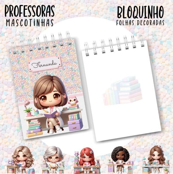 Bloquinho A6 - PROFESSORA ESCOLHA A MASCOTINHA - Imagem 12
