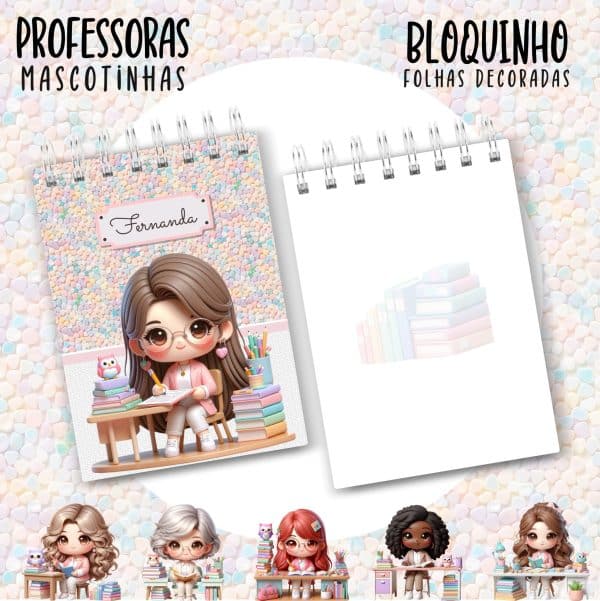 Bloquinho A6 - PROFESSORA ESCOLHA A MASCOTINHA - Imagem 14
