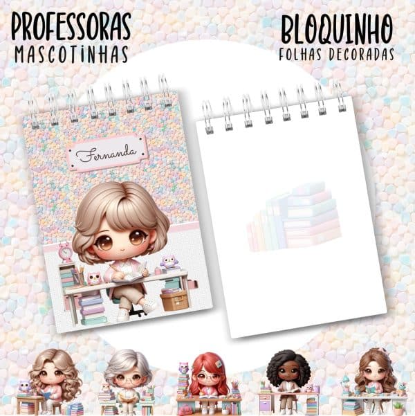 Bloquinho A6 - PROFESSORA ESCOLHA A MASCOTINHA - Imagem 16