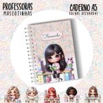 Caderno A5 - PROFESSORA ESCOLHA A MASCOTINHA - Imagem 3