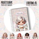 Caderno A5 - PROFESSORA ESCOLHA A MASCOTINHA - Imagem 9