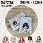 Bloquinho + Carteirinha - PROFESSORA ESCOLHA A MASCOTINHA