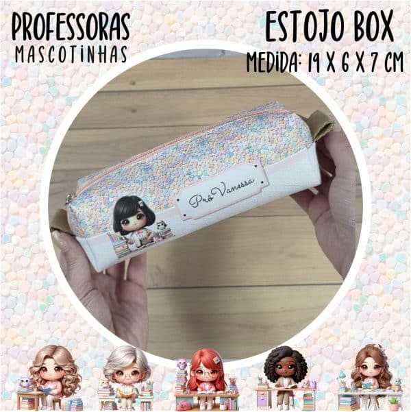 Estojo Box  - PROFESSORA ESCOLHA A MASCOTINHA - Imagem 1