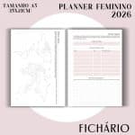 Fichário/Planner Feminino 2026 - Visão Semanal em LINHAS - Imagem 13