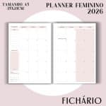 Fichário/Planner Feminino 2026 - Visão Semanal em LINHAS - Imagem 11