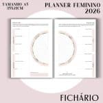 Fichário/Planner Feminino 2026 - Visão Semanal em LINHAS - Imagem 10