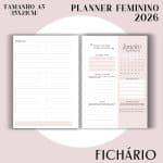 Fichário/Planner Feminino 2026 - Visão Semanal em LINHAS - Imagem 9