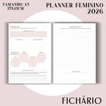 Fichário/Planner Feminino 2026 - Visão Semanal em LINHAS - Imagem 8