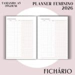 Fichário/Planner Feminino 2026 - Visão Semanal em LINHAS - Imagem 6