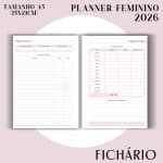 Fichário/Planner Feminino 2026 - Visão Semanal em LINHAS - Imagem 5