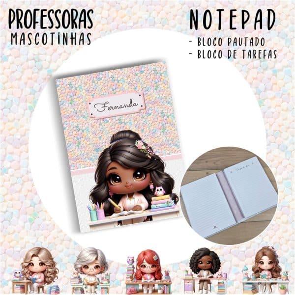 Notepad Pocket - PROFESSORA ESCOLHA A MASCOTINHA - Imagem 8