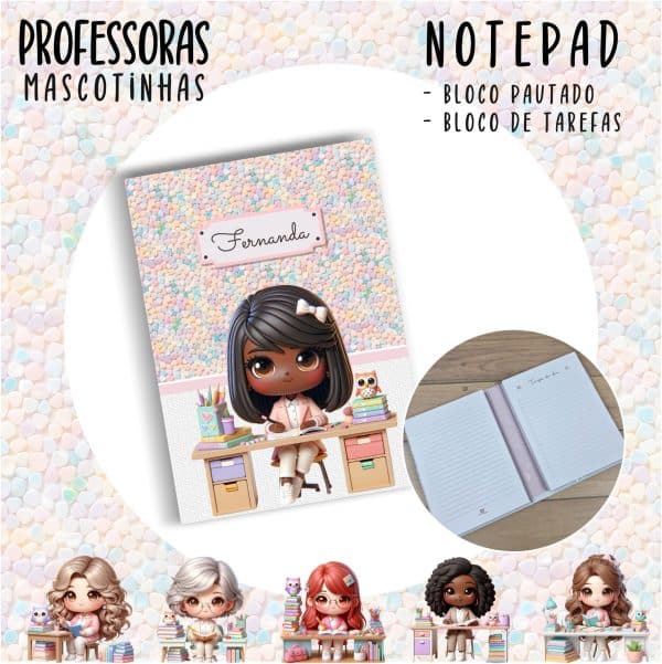 Notepad Pocket - PROFESSORA ESCOLHA A MASCOTINHA - Imagem 12