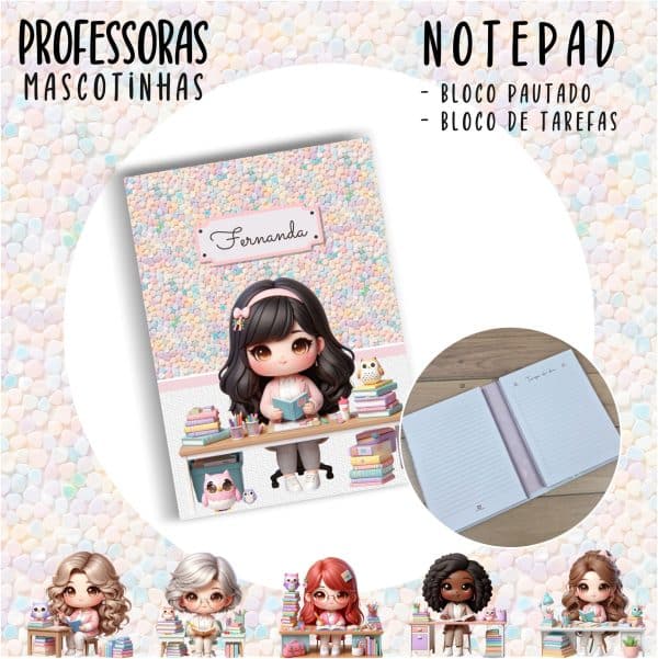 Notepad Pocket - PROFESSORA ESCOLHA A MASCOTINHA - Imagem 13