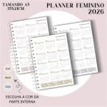 Planner Feminino 2026 - Visão Semanal em BOX - Imagem 2