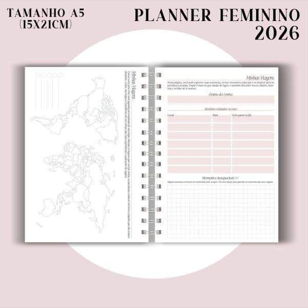 Planner Feminino 2026 - Visão Semanal em BOX - Imagem 10