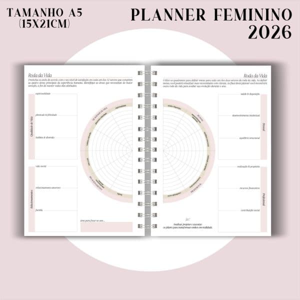 Planner Feminino 2026 - Visão Semanal em BOX - Imagem 9