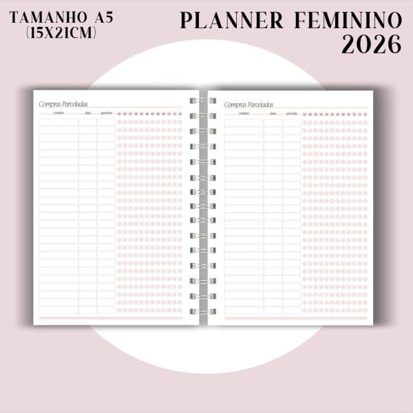 Planner Feminino 2026 - Visão Semanal em BOX - Imagem 6